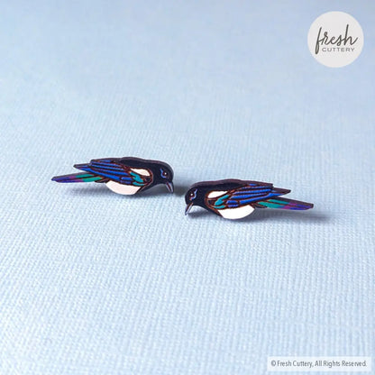 Black-Billed Magpie Studs