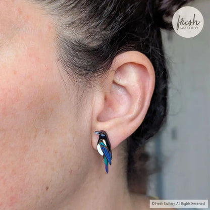 Black-Billed Magpie Studs