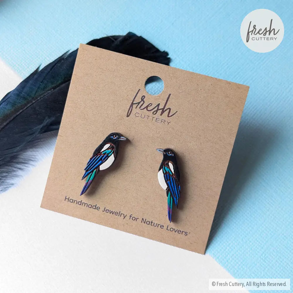 Black-Billed Magpie Studs