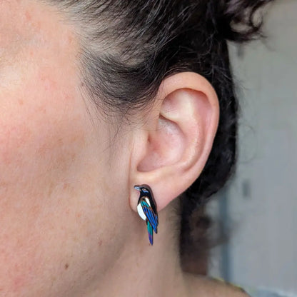 Black-Billed Magpie Studs