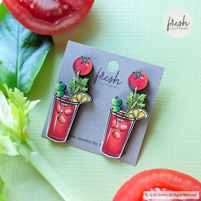 Bloody Mary Earrings Gold Studs Dangle And Drop