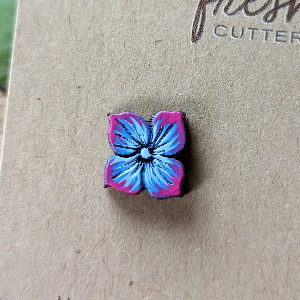 Blue Hydrangea Studs