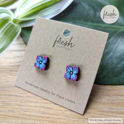 Blue Hydrangea Studs