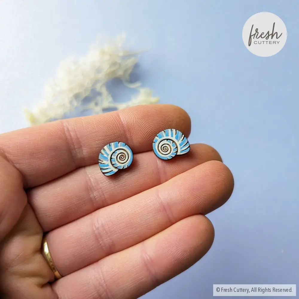 Blue Moon Sea Snail Studs