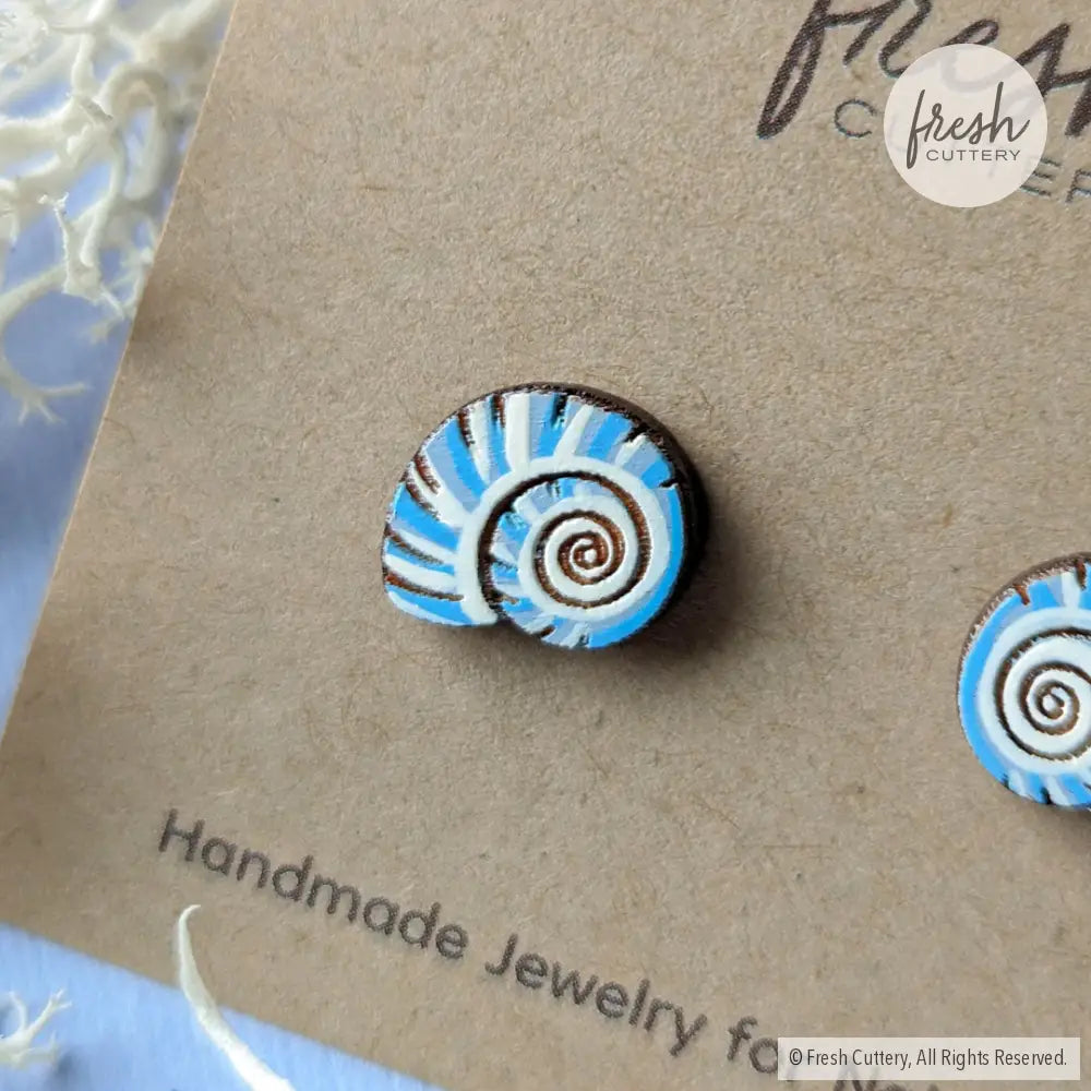 Blue Moon Sea Snail Studs