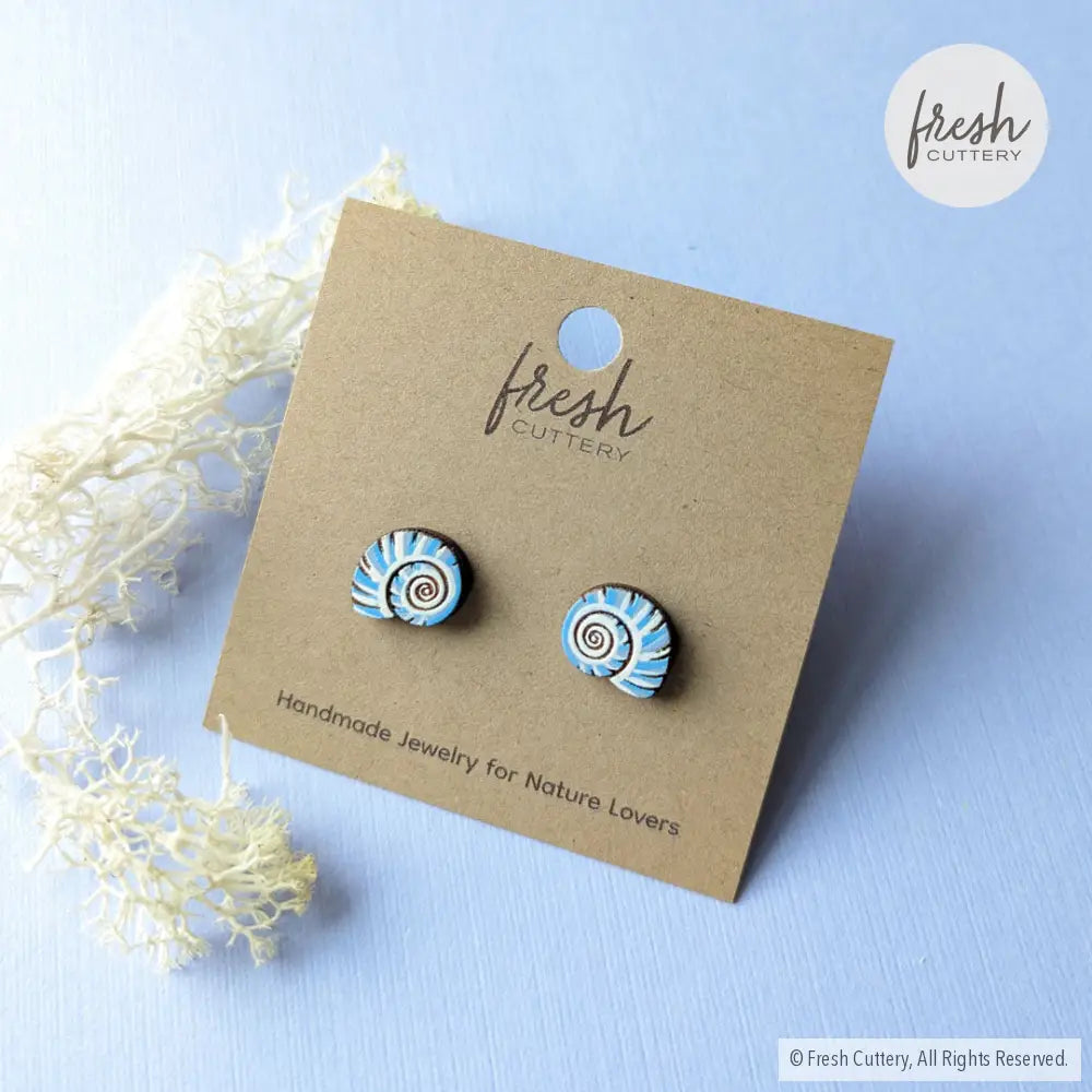 Blue Moon Sea Snail Studs