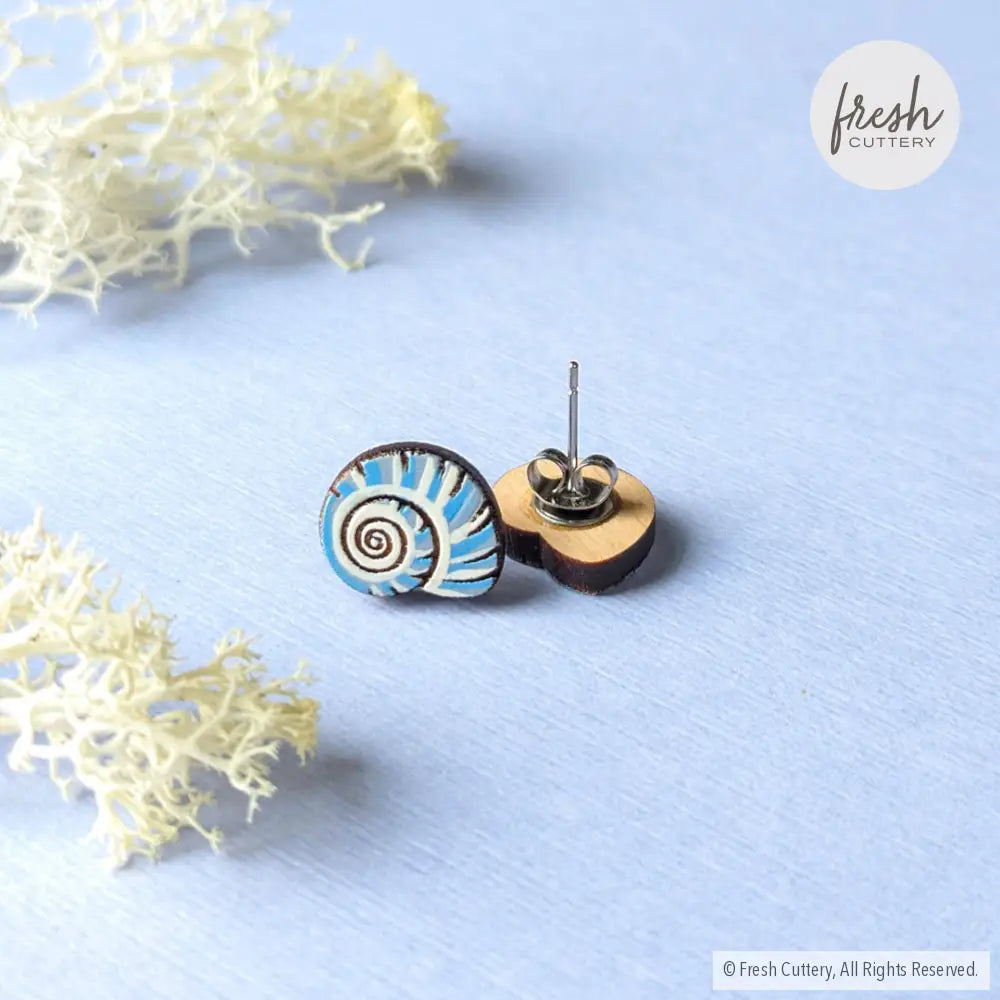 Blue Moon Sea Snail Studs