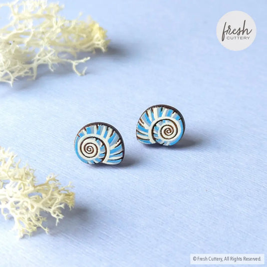 Blue Moon Sea Snail Studs