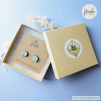 Blue Moon Sea Snail Studs