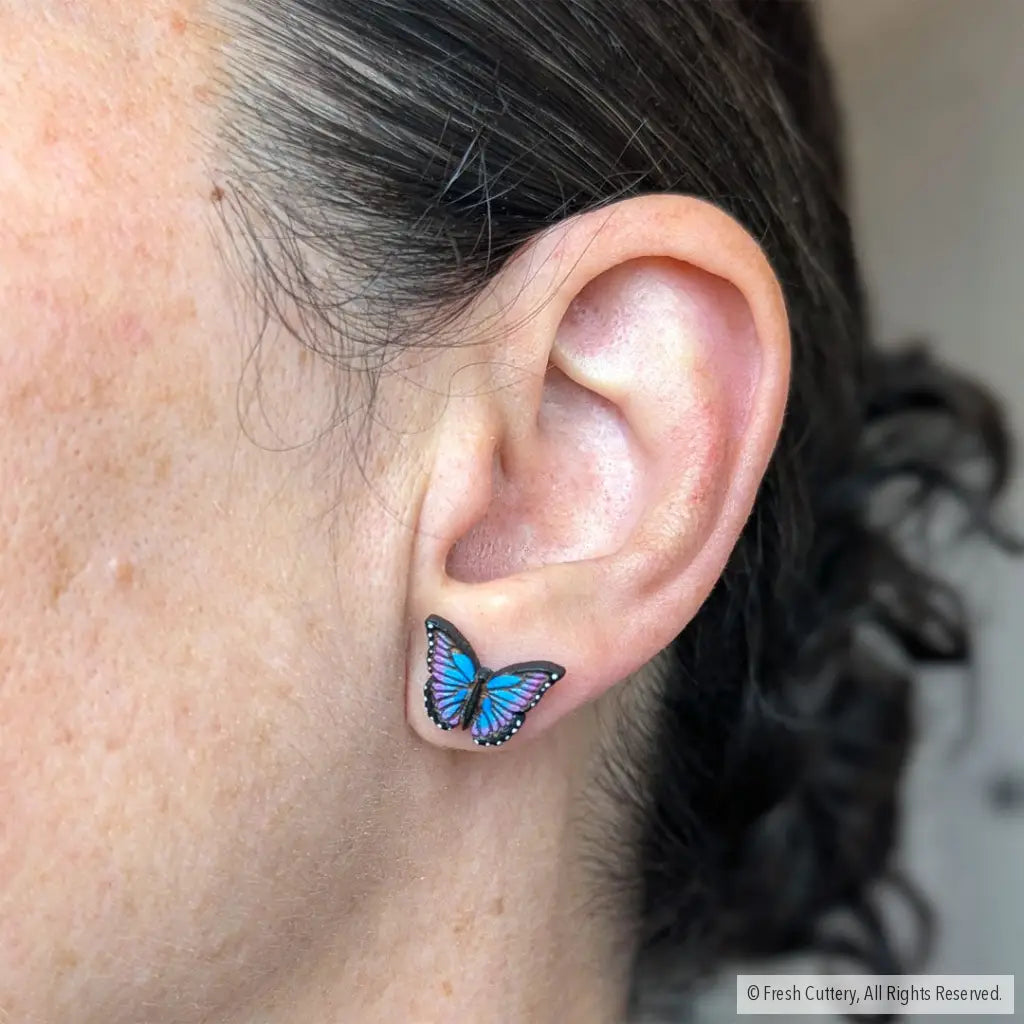 Blue Morpho Studs - Studs