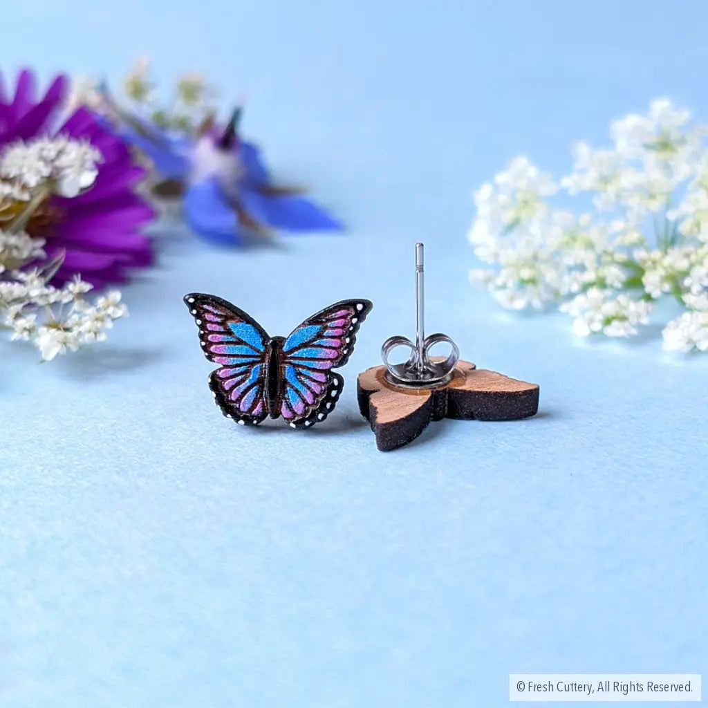 Blue Morpho Studs - Studs