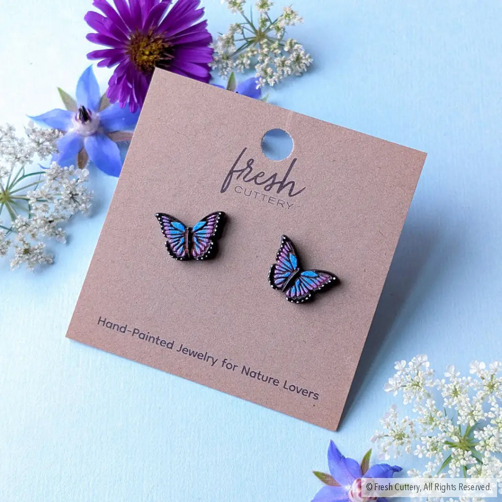 Blue Morpho Studs - Studs