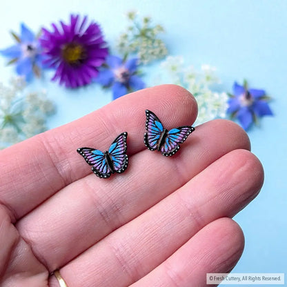 Blue Morpho Studs - Studs