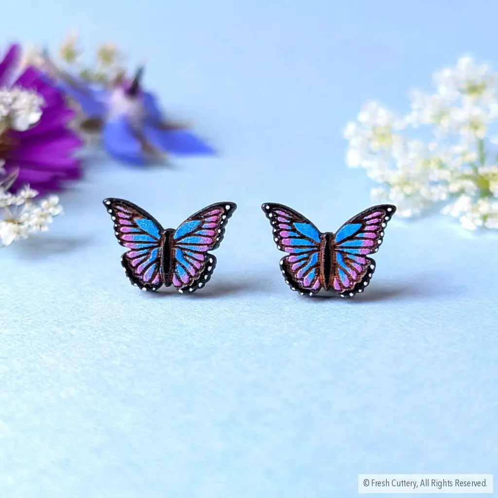 Blue Morpho Studs - Studs