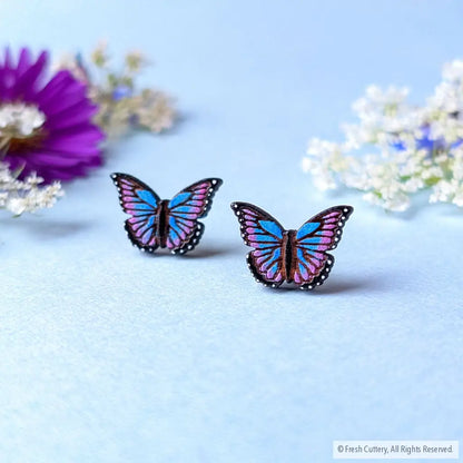 Blue Morpho Studs - Studs