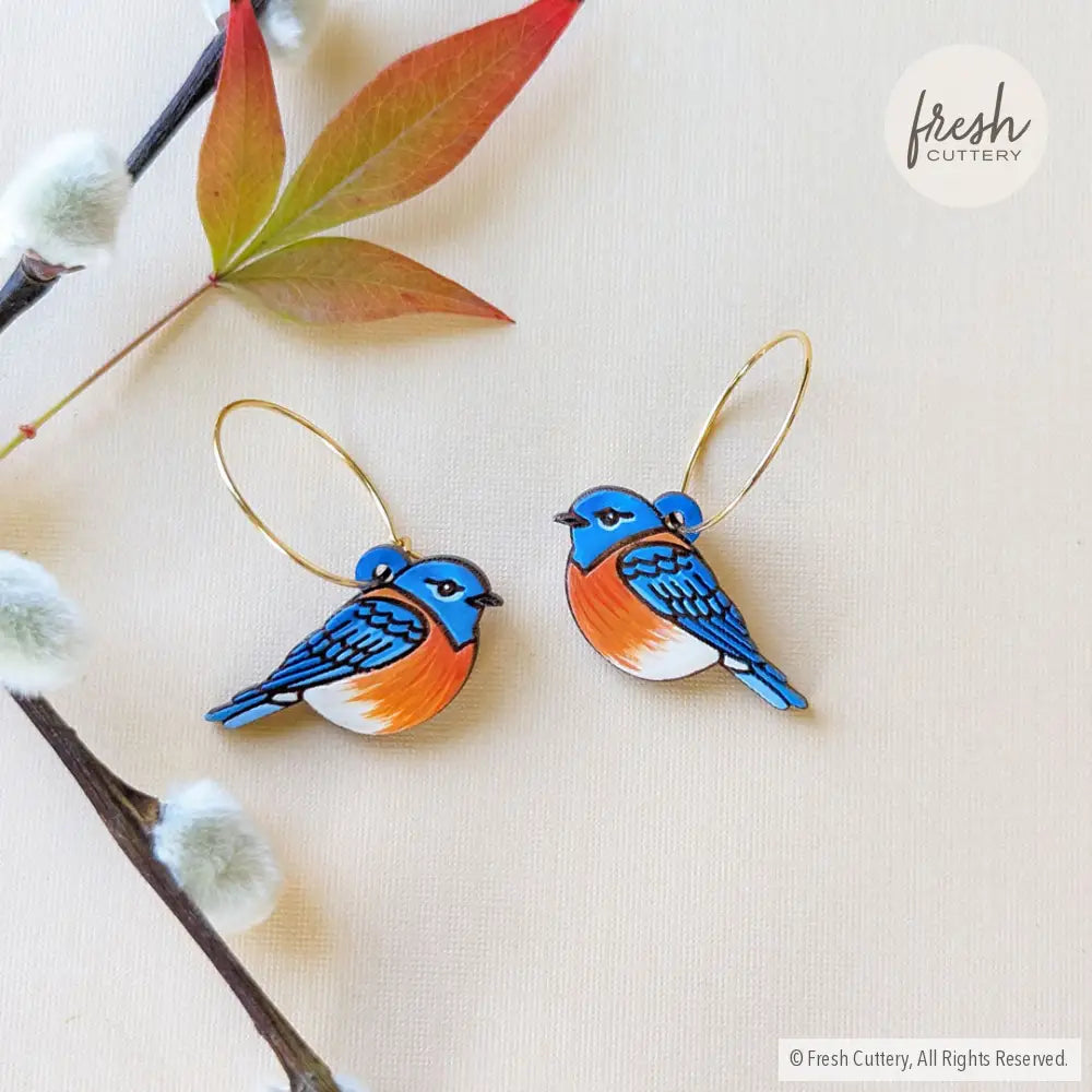 Bluebird Mini Hoops Gold Dangle And Drop Earrings