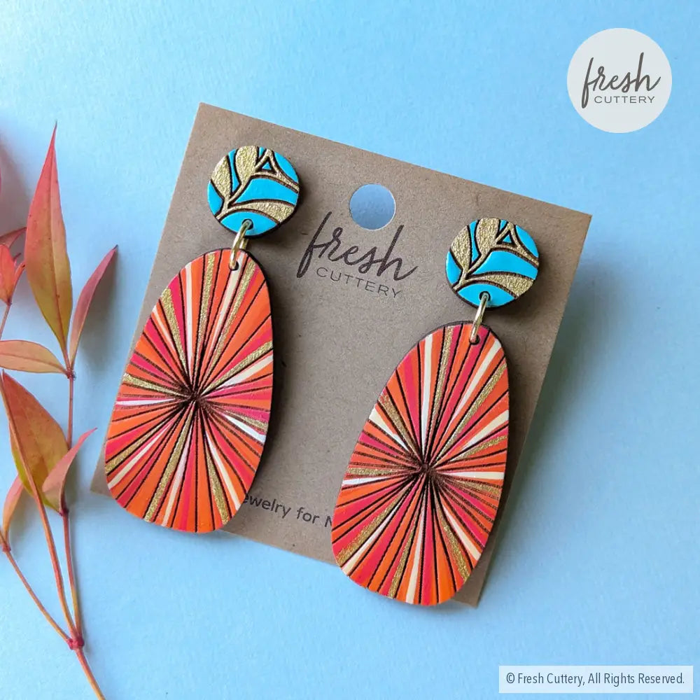 Boho Sunburst Earrings Dangle And Drop