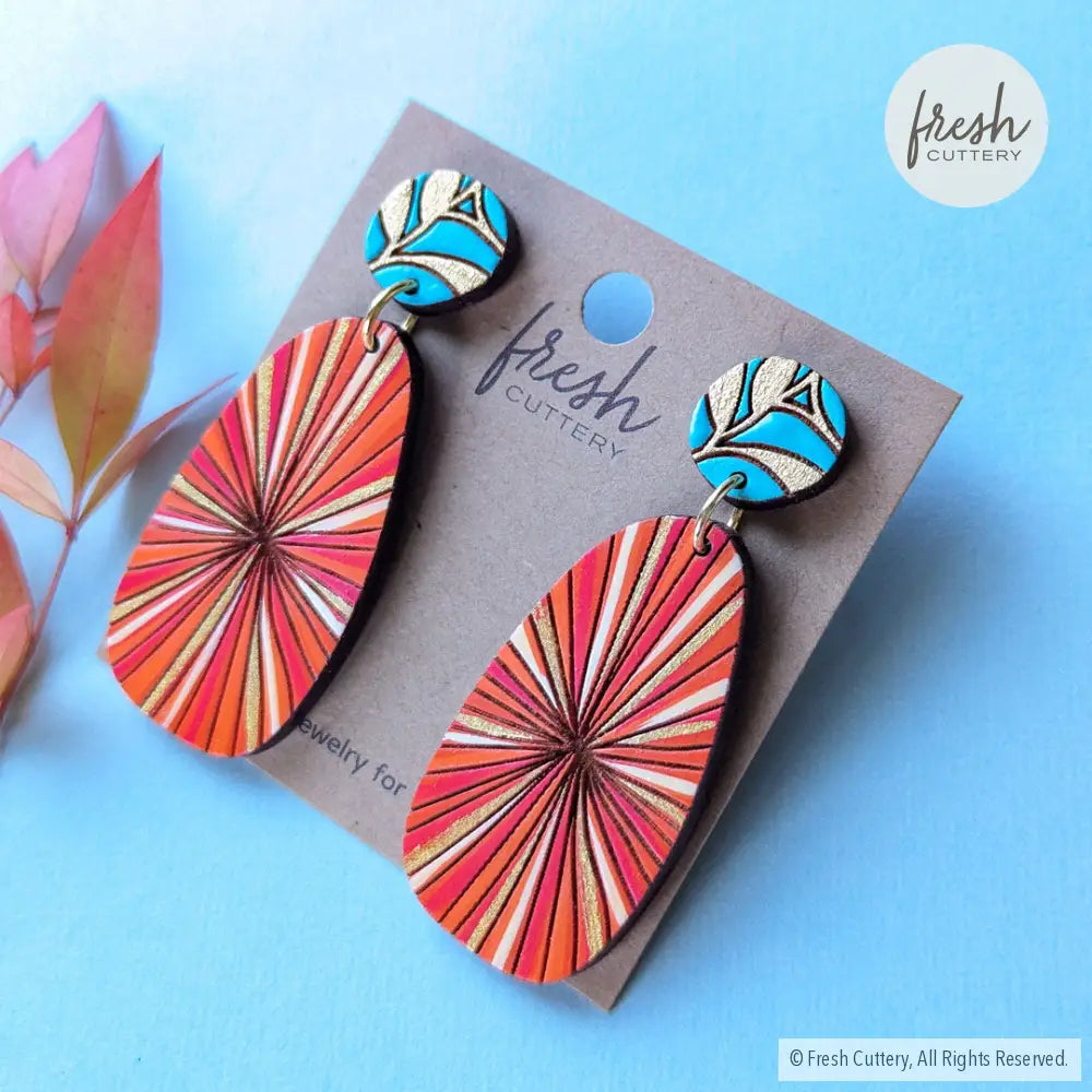 Boho Sunburst Earrings Dangle And Drop