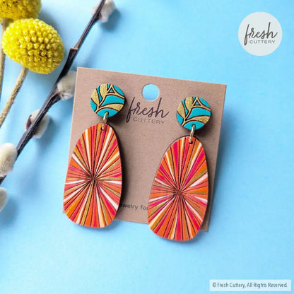 Boho Sunburst Earrings Dangle And Drop