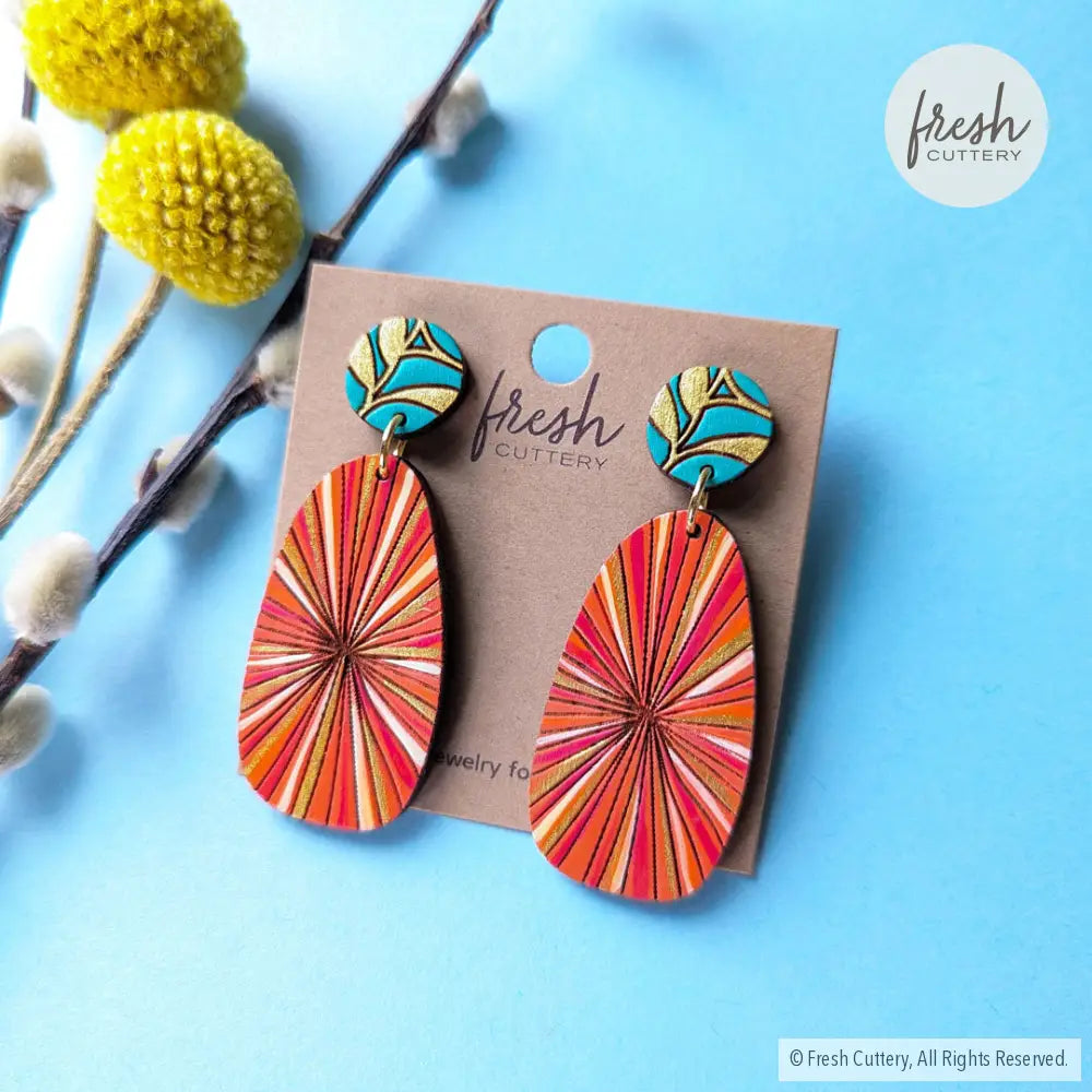 Boho Sunburst Earrings Dangle And Drop