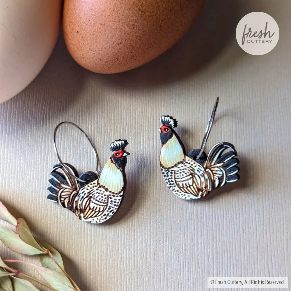 Brabanter Rooster Hoops 20Mm Silver Dangle And Drop Earrings