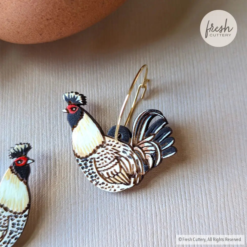 Brabanter Rooster Hoops Dangle And Drop Earrings