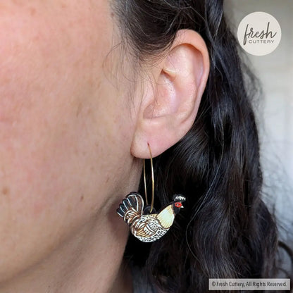 Brabanter Rooster Hoops Dangle And Drop Earrings