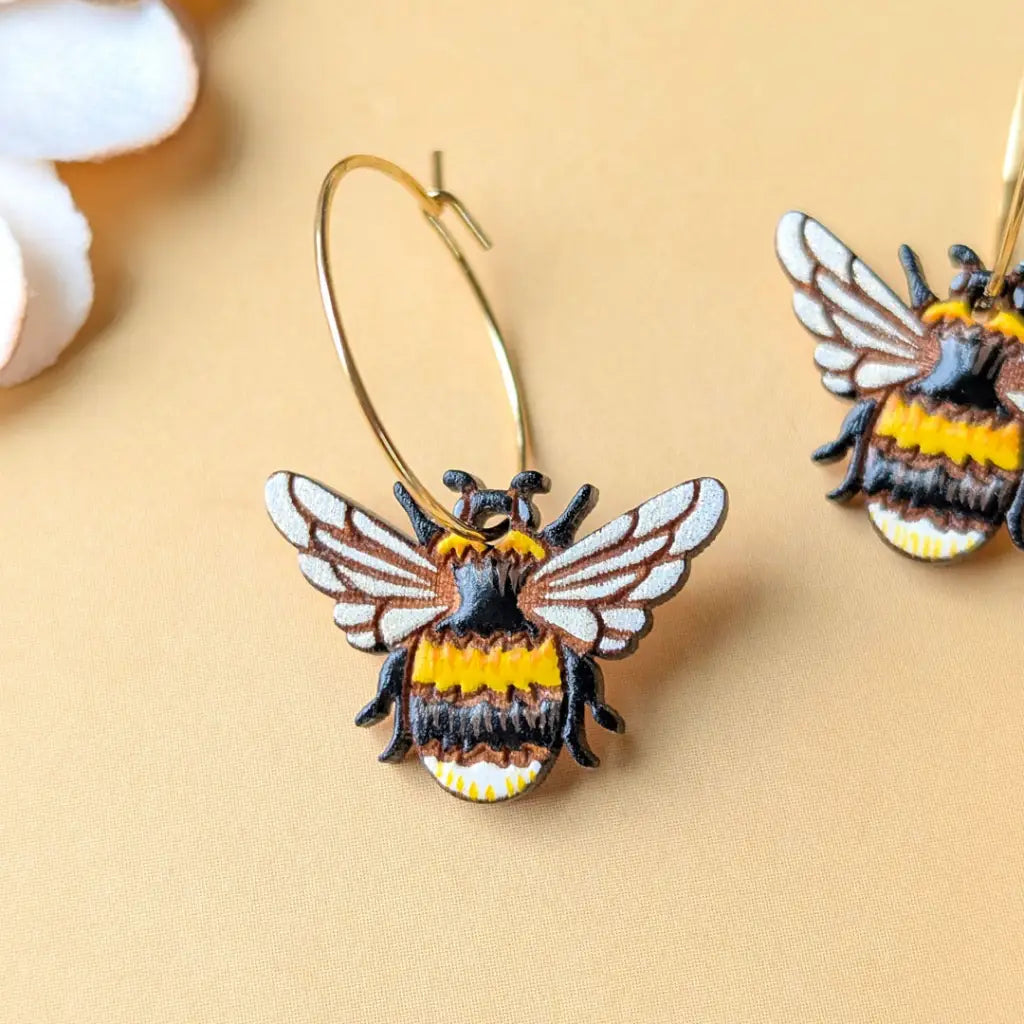 Bumblebee Earrings Dangle and Drop Earrings