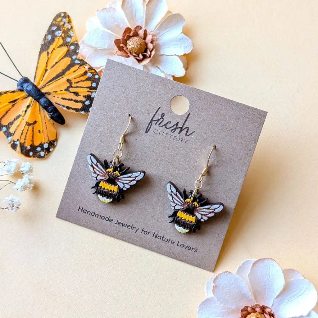 Bumblebee Earrings Dangle and Drop Earrings