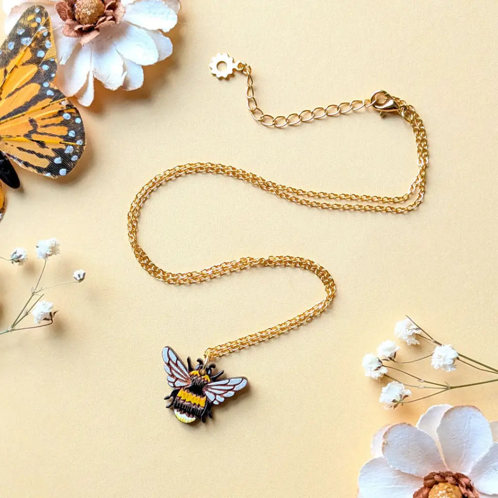 Bumblebee Necklace Gold Necklaces