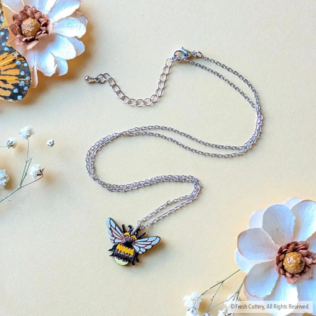 Bumblebee Necklace Silver Necklaces