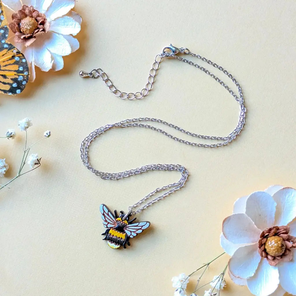 Bumblebee Necklace Silver Necklaces
