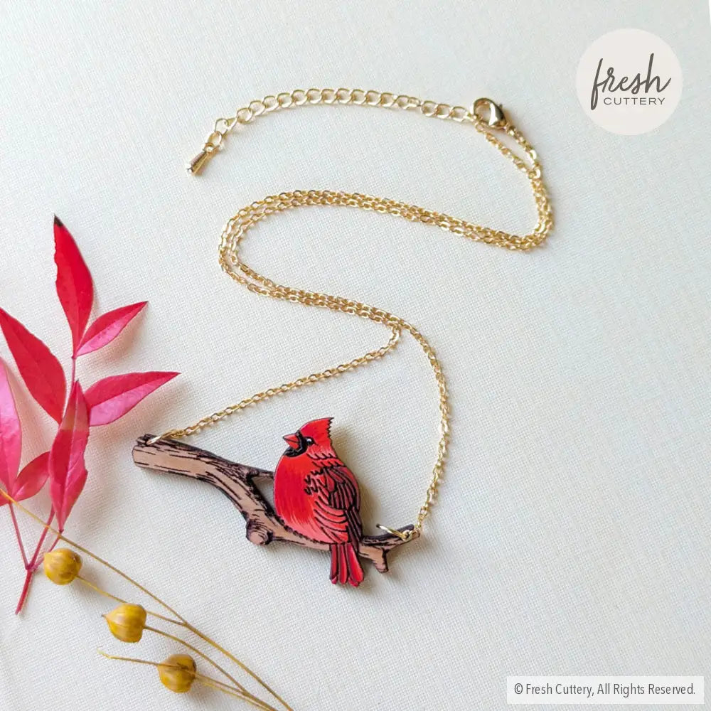 Cardinal Bird Necklace Gold Chain Necklaces