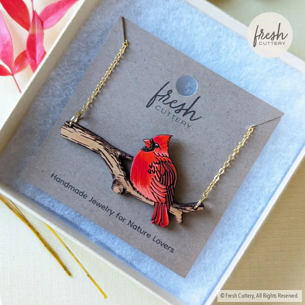 Cardinal Bird Necklace Necklaces