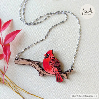 Cardinal Bird Necklace Necklaces