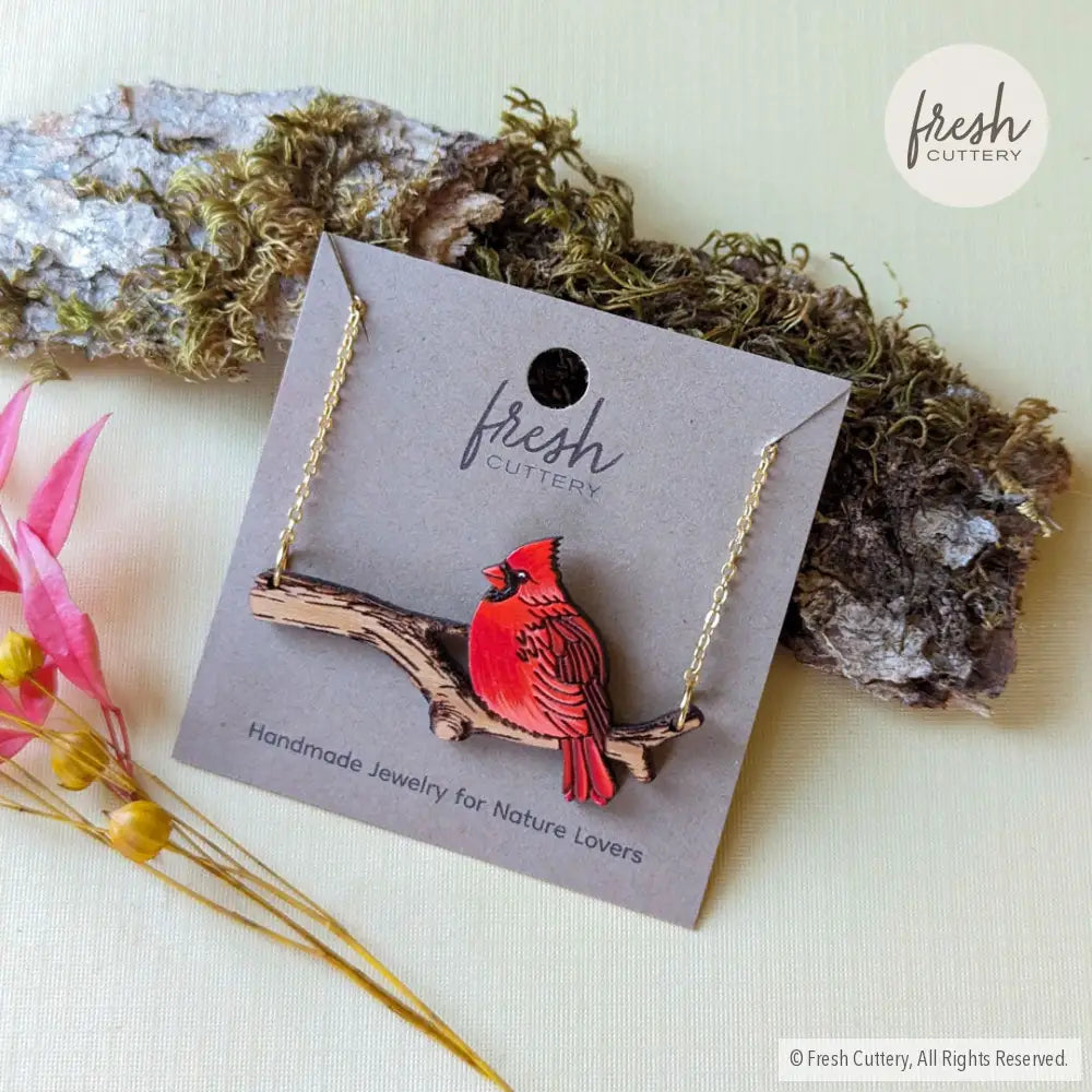 Cardinal Bird Necklace Necklaces