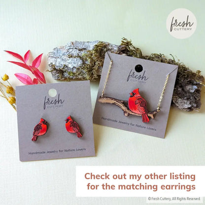 Cardinal Bird Necklace Necklaces