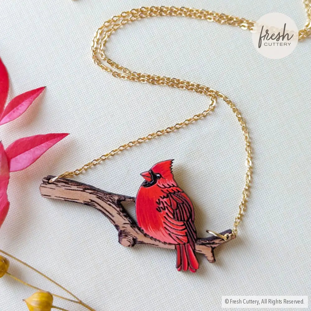 Cardinal Bird Necklace Necklaces