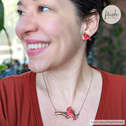 Cardinal Bird Necklace Necklaces