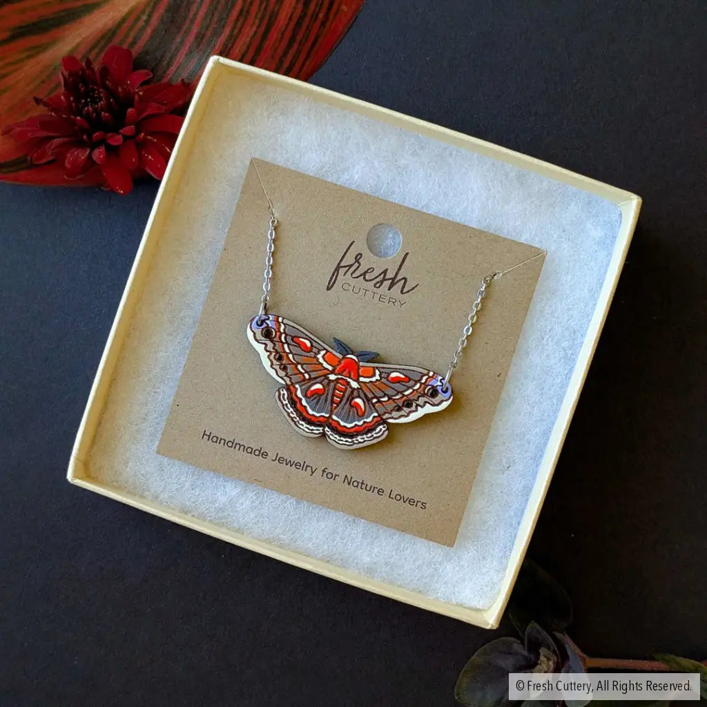Cecropia Moth Necklace - Necklaces