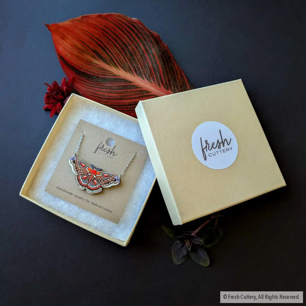 Cecropia Moth Necklace - Necklaces