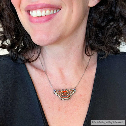 Cecropia Moth Necklace - Necklaces