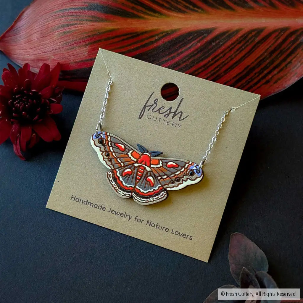 Cecropia Moth Necklace - Necklaces