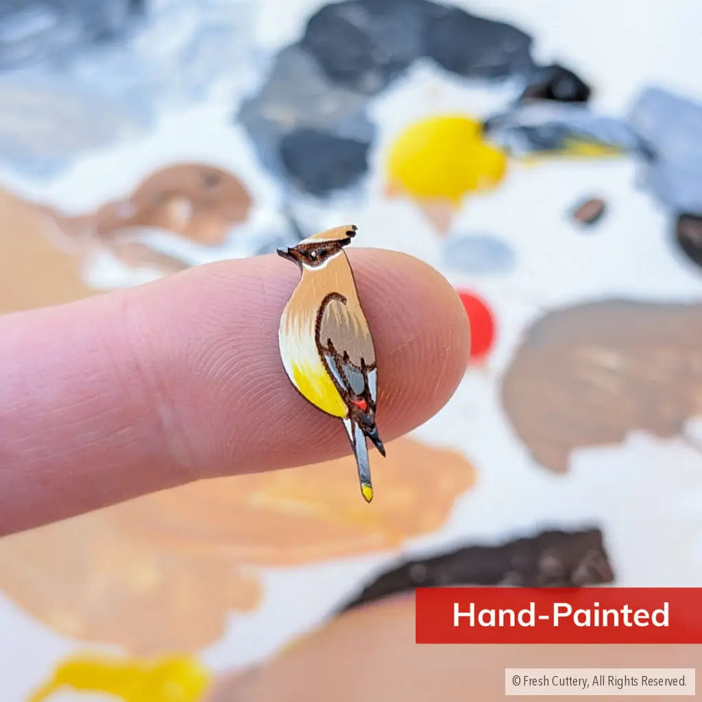 Cedar Waxwing Studs - Studs