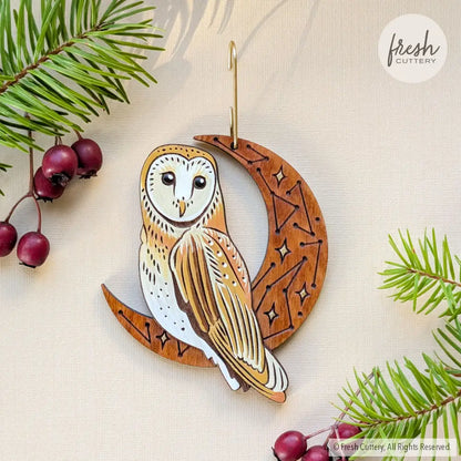 Celestial Barn Owl Ornament Ornaments