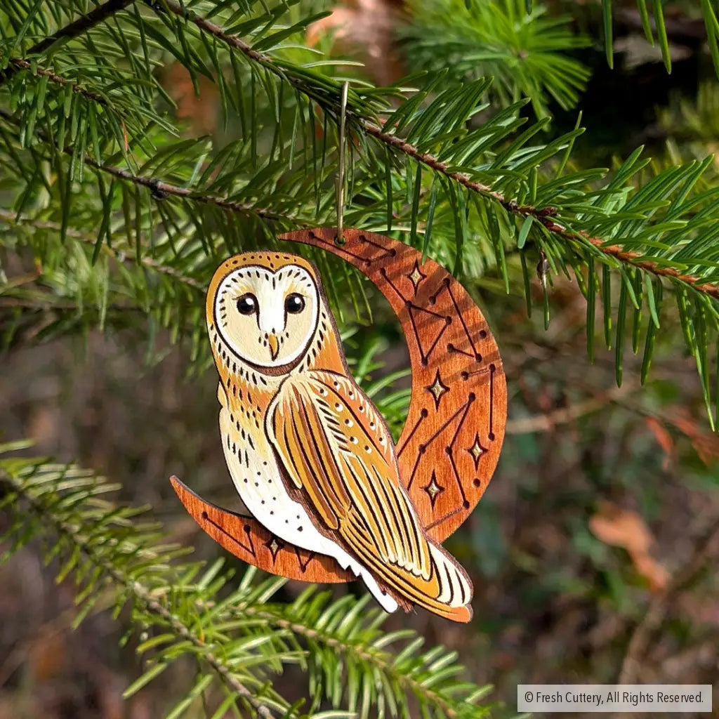 Celestial Barn Owl Ornament Ornaments