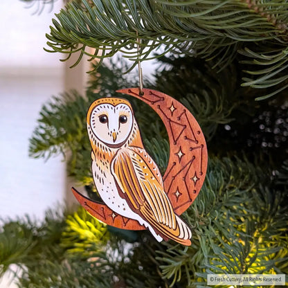 Celestial Barn Owl Ornament Ornaments