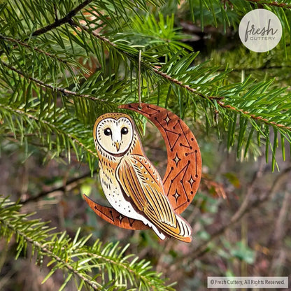 Celestial Barn Owl Ornament Ornaments