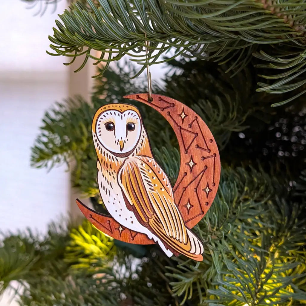 Celestial Barn Owl Ornament Ornaments