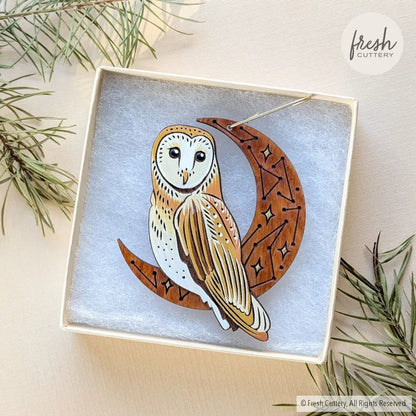 Celestial Barn Owl Ornament Ornaments